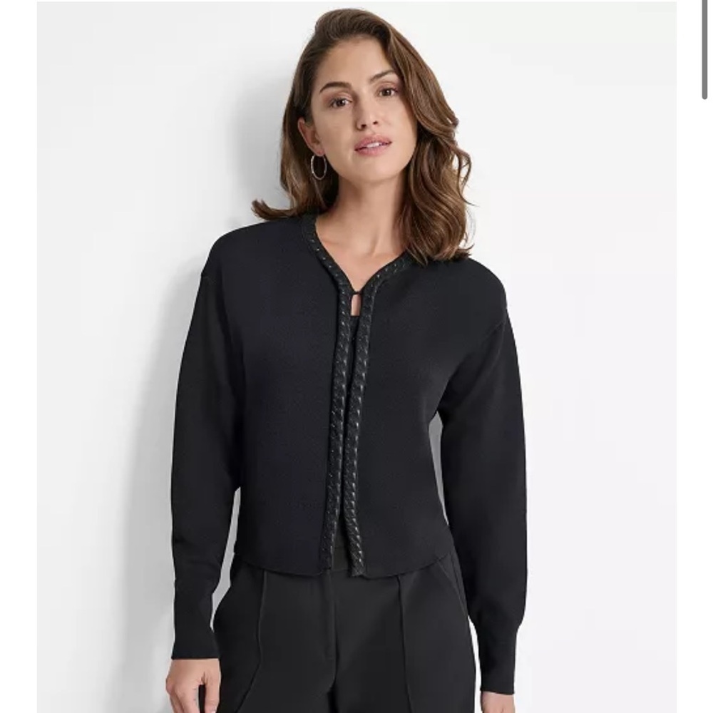 DKNY
Women's Contrast-Trim Long-Sleeve Cardigan